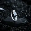 Anillos de Pareja Luminosos de Trébol de Cuatro Hojas, Anillos a Juego para Hombre y Mujer, Anillos de Esmalte, Lujo Ligero, Regalo de San Valentín de Gama Alta