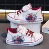 Zapatillas Deportivas Nuevas de Estilo Coreano para Niños Primavera y Otoño, Zapatos de Lona para Niños, Zapatos Casuales Versátiles de Dibujos Animados para Niñas, Zapatos de Tela de Moda