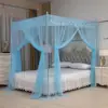 Conjunto de suporte para mosquiteiro de chão de palácio com três portas para casa 1,5 metros 1,8m2 cama de casal Estilo Princesa Fio de rede atacado