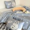 Estampado de Dibujos Animados Tipo A Verano Fresco de Tencel para Niños Juego de Cuatro Piezas Colcha Fresca de Aire Acondicionado para Bebé Sábanas Fundas de Almohada Lavable a Máquina