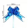 Novo Modelo Tamanho Médio 30 Gaze de Neve Laço Flor Puxada à Mão Decoração de Presente de Natal Flor Puxada