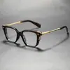 Armação de Óculos Quadrada Estilo Street Fashion, Armação Grossa com Hastes de Metal Pesado, Anti-Luz Azul, Armação Elegante para Óculos de Grau Bl56Y