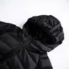 Yidao Vintage 2025 Invierno Nuevo Exterior Bloque de Color Ligera Parches con Capucha 90% Plumón de Pato Blanco Chaqueta