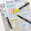 Huidel Resaltador de Luz Suave Protección Ocular Color Pluma de Color a Base de Agua Secado Rápido No se Desvanece Marcador para Cuaderno de Apuntes Estudiantil