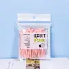 Palillos de plástico desechables para frutas, tenedores de fruta coloridos de dos puntas para uso doméstico, adecuados para comer frutas, pasteles, postres y bocadillos