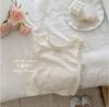 Tank Top Bordado con Volantes para Niñas, Top Acanalado Lindo y Elegante para Niñas, Versátil y Moderno para Usar en Capas, Venta al por Mayor