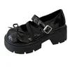 Zapatos Pequeños de Cuero con Suela Gruesa Estilo Retro 2026 Nueva Llegada Primavera/Verano Zapatos Individuales de Nicho Aumentadores de Altura Zapatos Mary Jane con Lazo Aumento de Altura Interior
