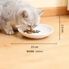 Venta Directa de Fábrica Especial Redondo Cerámico con Fondo Plano de Silicona para Mascotas, Base Antideslizante, Plato para Snacks, Multiusos