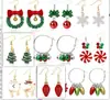 Brincos de Natal Laço Sino Liga Árvore de Natal Papai Noel Conjunto Combinado Brincos de Natal