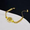 Comercio Exterior Transfronterizo Popular Pulsera de Acero Inoxidable Incrustada con Diamantes Árbol de la Vida Femenina Acero de Titanio Incrustado con Diamantes Joyería de Mano Original Incrustada con Diamantes Transfronteriza