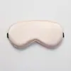 Nova máscara de dormir dupla face em seda sintética, bloqueadora de luz com alça elástica ajustável, máscara de dormir para viagem, cor sólida respirável, máscara de beleza para os olhos