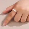 Anillo Abierto de Mariposa con Circonitas de Lujo Ligero Estilo Francés, Anillo de Diseño Minimalista de Nicho Personalizado de Alta Gama Más Vendido