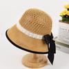 Internet celebridade estilo frio cor combinando oco pescador chapéu feminino primavera e verão estilo japonês simples tricô respirável bacia chapéu bucket hat maré