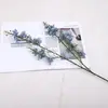 Orquídea de 2 hastes, pequena flor artificial floral para decoração de sala de estar e mesa de jantar, ornamento floral, adereço de foto, decoração de mesa