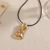 Conjunto de Joias Brincos e Colar Metálicos Plissados Exagerados Estilo Ins Europeu e Americano com Design Vintage, Conjunto de Duas Peças