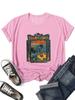 Camiseta Gráfica Vintage de Calabaza para Mujer de Halloween Town Storybook