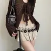 Estilo Étnico Bohemio Retro Cadena de Cintura de Flores Accesorios de Cinturón Versátil para Jeans de Mujer Decoración de Fajín para Falda