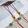 Moneda de Cobre Vaina de Loto Cadena Colgante para Teléfono Móvil Colgante de Jade Semi-Terminado Cuerda Anillo de Hebilla de Vaina de Loto DIY Accesorios de Joyería Venta al por Mayor