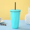 Suministro Directo de Fábrica Termo de Acero Inoxidable 304 Diseño Creativo Diamante Alto Color Ventosa Simple Color Sólido Taza de Agua