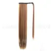 Peluca de extensión de cabello de fibra química peluca de cabello largo y liso europea y americana peluca de fibra química con velcro peluca de coleta