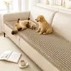 Cojín de Felpa Anti-Arañazos para Sofá de Mascotas Todas las Estaciones Antideslizante Cojín para Asiento Tela Cubierta Gruesa para Sofá Simple Moderna