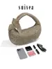 Bolso grande de ante tipo dumpling, bolso de mano tejido a mano y anudado, bolso de hombro de alta gama para fiesta, bolso de axila, bolso de mano