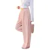Pantalones de pierna ancha con estampado integral de estrellas y lunares estilo americano para mujer, holgados, adelgazantes, versátiles, sensación perezosa y relajada, Pantalones casuales tipo cimitarra de baile