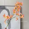 Orquídea Lírio de 3 Ramos Flor Artificial Decoração Suave para Quarto de Casamento Decoração de Casa de Casamento Flor Artificial Flor de Chão Flor Artificial de Teto