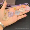 Colgante Ruyi Lock con Patrón de Nube de Piedra Ojo de Gato Colgante de Collar de Ojo de Gato Rosa Modelo Nuevo 2026 Promoción de Transmisión en Vivo Venta al Por Mayor de Fábrica