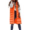 Explosiones wish Chaqueta chaleco acolchada de algodón de color liso con capucha de un solo botón de longitud media para hombre y mujer, ajuste ceñido, cárdigan con temperamento, abrigo, top