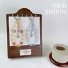 Correa de cadena para teléfono con cuentas de cristal, colgante de estrella colorida del cielo estrellado, cadena para colgar el teléfono, accesorio popular para bolso, pequeño regalo