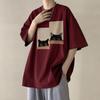 Venta Directa Transfronteriza Camiseta de Algodón Puro de Manga Corta para Niños Verano Ropa de Pareja para Hombre 25 Nuevo Juvenil Holgado Manga Media