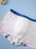 Calzoncillos bóxer de algodón puro para niños con estampado de dibujos animados, Ropa interior de algodón peinado de cuatro esquinas para niños, Personalizable para niños