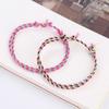 Pulsera Tejida a Mano Paquete de 2 Pulsera de Pareja Moda Combinable Pulsera de Personalidad Pulsera de la Suerte Joyería