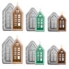 Molde de silicona para portavelas de aromaterapia con forma de casa de amor, ideal para hacer uno mismo, con adornos de cemento y yeso.