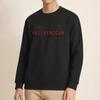Suéter pesado de 320g para hombre, primavera y otoño, forrado de polar cálido, cuello redondo, blanco, top sin capucha, holgado, tendencia, camiseta de manga larga