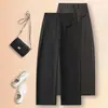 Pantalones de trabajo de talle alto, adelgazantes y fluidos para mujer, nueva colección otoño 2026, corte holgado, versátiles, de pierna recta, de pierna ancha, pantalones casuales