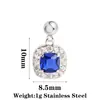 Pendente Colorido de Cristal Popular Transfronteiriço Aço Inoxidável Banhado a Ouro a Vácuo Colar Pulseira DIY Pingente Destacável