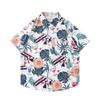 Camisa hawaiana de flores para hombre, estilo tailandés, de manga corta, estilo retro, holgada, para playa y vacaciones.