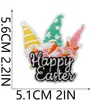 Parches Bordados Temáticos de Pascua para Ropa, Canasta, Parches de Conejo, Decoración Festiva Termoadhesiva, Bordado por Computadora de Pascua
