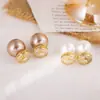 Brincos de Pérola com Zircônia Prateada Estilo Levemente Luxuoso Brincos Elegantes Franceses com Temperamento Simples Versátil Brincos de Alta Qualidade para Mulheres
