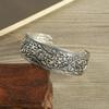 Pulsera Étnica Retro Plata Estilo Europeo y Americano Grabada Abierta Ancha Moda Personalidad Plata Miao Hacer Vieja Joyería Antigua
