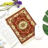 Estilo Tribunal Vintage Franja Estilo Francês Pequeno Tapete Tapete Turco Mouse Pad Tapete para Xícara de Chá Isolado Termicamente Adereços para Fotos