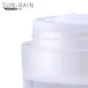 Fábrica de Origem de Zhejiang Porcelana Branca Acrílico Reto Redondo Conjunto de Garrafas de Creme Garrafa de Creme Redonda de Camada Dupla Garrafa de Máscara