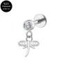 Aleación de titanio G23 corazón mariposa colgante circón uña de lóbulo uña de labio uña de cartílago de la oreja joyería F136 joyería para piercing en el cuerpo humano