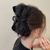 Presilha de Cabelo com Laço de Tecido para Mulheres, Presilha de Tubarão para Acessório de Cabelo na Parte de Trás da Cabeça, Grampo Simples, Ornamento de Cabelo com Presilha Atmosférica