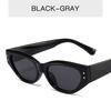 2023 moda transfronteriza nuevas gafas de sol retro ojo de gato montura pequeña gafas de sol ins color jalea simple beige gafas de uñas