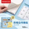 Adesivo de Canto de Livro Triângulo Transparente Meng Pai Protege Cantos de Livro Evita Dobras Adesivos para Departamento de Inglês Bengala Para Alunos do Ensino Fundamental e Médio Papelaria Especial