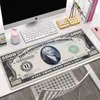 Alfombrilla de ratón creativa de dólar transfronteriza para uso en la oficina, resistente a la suciedad, fácil de limpiar, alfombrilla de escritorio antideslizante, hecha de tela de alta calidad, alfombrilla de ratón de gran tamaño