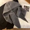Chapéu Lenço Cachecol Estilo Coreano Chapéu de Tricô Integrado Cor Sólida Quente Outono e Inverno Dupla Face Balaclava Celebridade da Internet